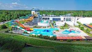 an aerial view of a water park at Villa Moderna in Jūrmala