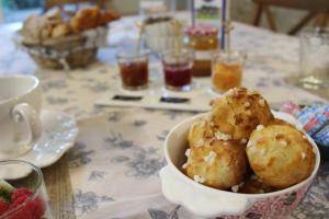 a bowl of food sitting on a table at Domaine les Feuillants in Crouzilles
