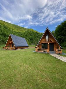 a house with solar panels on the side of it at Plivska vila 1 in Jajce