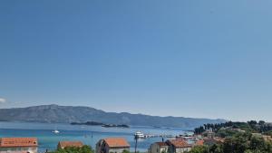 a view of a bay with boats in the water at Baka Jaka in Lumbarda