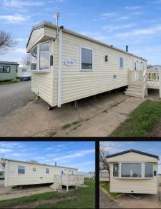 a caravan is shown in three different pictures at D&D Getaways in Hull