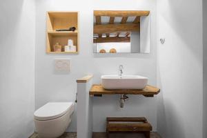 a bathroom with a sink and a toilet at Ca l'Espavil in Cardedeu +18 photos