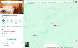 a screenshot of a cell phone with a map at Agroturystyka Ranczo u Oli in Krynki Białokunki +3 photos