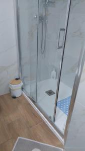 a shower stall with a toilet in a bathroom at RIVER VIEW TMB oporto station house in Porto +59 photos
