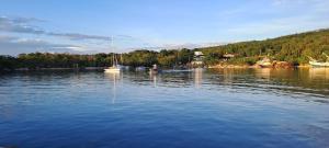a view of a lake with boats in the water at By The Bay 2plus2 in Oracabessa