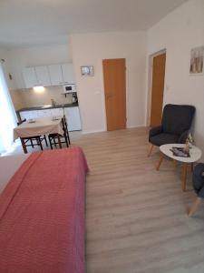 a living room with a couch and a table at Apartmani Kljunak in Zaton +66 photos