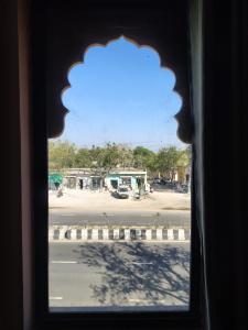 a view of a street from a window at Hotel Udaan Stay in Jaipur