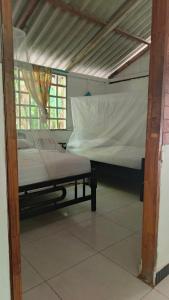 a bedroom with a bed in a room at Coco Encantado Eco Hostal Camping in Cartagena de Indias +9 photos