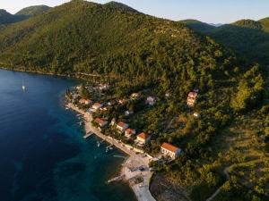 an island in the middle of a body of water at Koko's home in Ston