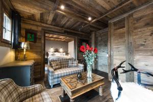 Posezení v ubytování Le Chalet Blanc