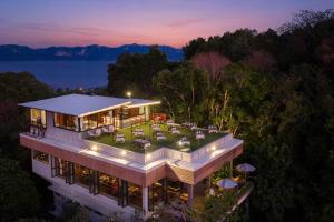 an aerial view of a house with a garden at Ambong Pool Villas - Private Pool in Pantai Cenang
