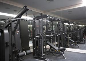 a gym with a row of tread machines at Aqualina D5-1 by HolidayKeys in Kyrenia