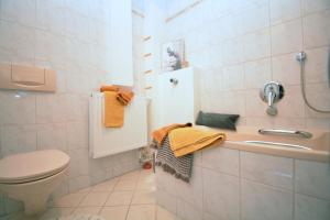 a bathroom with a toilet and a sink at Apartments in Ebrach am Kloster in Ebrach