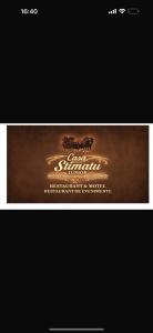 a banner with a picture of a chocolate bar at Motel Casa Stimatu in Bărcăneşti