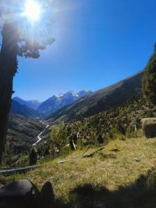 a view of the mountains from the top of a hill at Gremuspa Homestay in Kyelang +11 photos