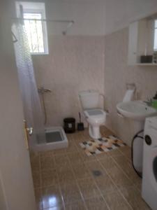 ein Badezimmer mit Toilette und Waschbecken in der Unterkunft RIVER SIDE HOUSE in Potámion