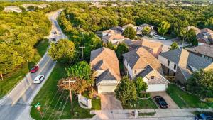 an overhead view of a house in a residential neighborhood at Spacious 5-BD 3-BA Forest View Getaway Sleeps 13 in Dallas