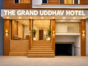 a lobby of a grand obligation hotel with stairs at The Grand Uddhav - a botique hotel in Udaipur
