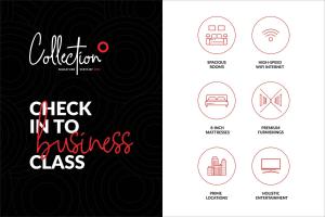 a set of editable vector logos for business class at Super Collection O Rajdhani Hotel in Pune