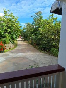 a view of a driveway from a balcony at Talipaea Lodge in Nuku‘alofa