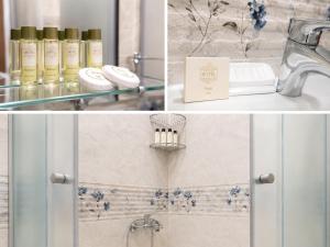 a collage of pictures of a bathroom with a sink at Old Tbilisi Georgian Soul in Tbilisi City