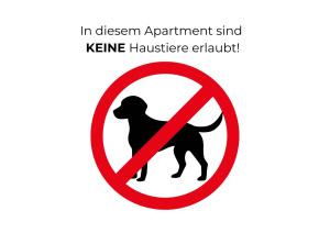 an illustration of a sign with a dog in a red circle at ZIRBENNEST Martha in Biberwier +118 photos