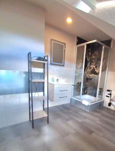 a room with a bunk bed and a ladder at Aparthotel Harlekin in Willingen +76 photos