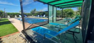 a view of a swimming pool from a house at Mas Solana in Huércal-Overa +33 photos