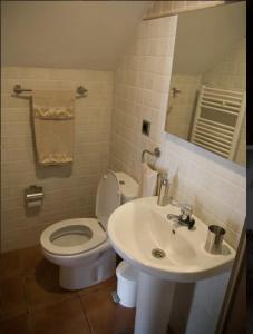 a bathroom with a toilet and a sink at Casa Nansi in Berodia