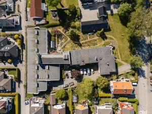 an overhead view of houses in a city at Stavanger Urban Folkehøyskole in Stavanger