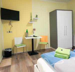 Postel nebo postele na pokoji v ubytování Gästehaus Sabina- Frühstückspension, Bed & Breakfest