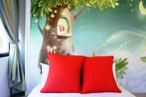 Katil atau katil-katil dalam bilik di Live in the Happiness