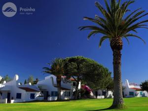 two palm trees in front of a house at Aldeamento Turistico da Prainha in Alvor +94 photos