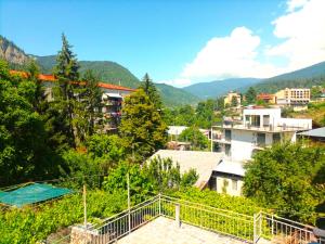 a view of a city with trees and buildings at Cozy Corner in Borjomi