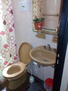 a bathroom with a toilet and a sink at La Chili in Salta