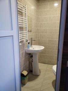a bathroom with a sink and a toilet at Dream House in Mtskheta +53 photos