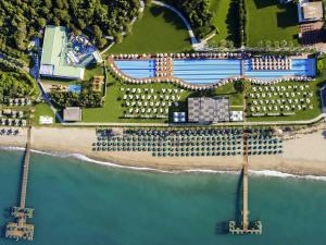 an overhead view of a beach with a resort at Rixos Premium Belek - The Land of Legends Access in Belek