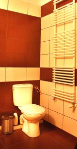 シュチェチンにあるApartament Luxusのバスルーム(白いトイレ付)が備わります。