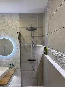a bathroom with a shower and a sink at PIO XII XXl B in Talavera de la Reina +15 photos