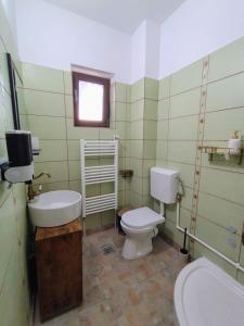 a bathroom with a toilet and a sink at CASA Don Lucio in Craiova +46 photos