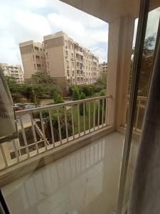 a balcony with a view of a building at High quality apartment Madinty in Cairo