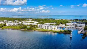 an aerial view of a resort on a body of water at 515 Mariners Club in Key Largo