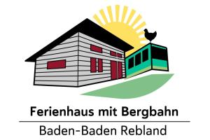 a vector illustration of a barn with the words fenitarian mittebar at Exklusives Holzhaus mit Bergbahn - Baden-Baden im Schwarzwald in Baden-Baden +35 photos