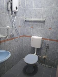 a bathroom with a toilet and a sink at Cozy Highland in Tanah Rata