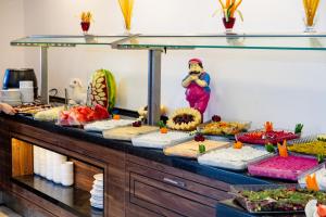 a buffet with many different types of food at Seymen Otel in Kizkalesi