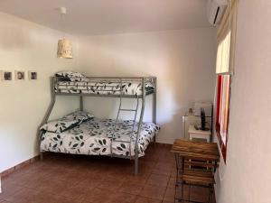 a bedroom with two bunk beds in a room at Camping Riba-roja in Riba-roja d'Ebre