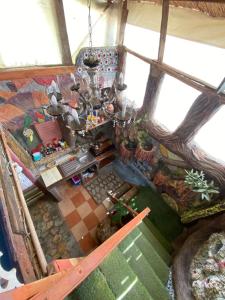 an overhead view of a kitchen in a house at The Mud House in Tamraght Ouzdar +3 photos