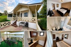 a collage of photos of a house at LAGUNA VERDE Balotesti in Baloteşti
