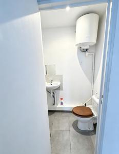 a bathroom with a toilet and a sink at Studio Maisons-Alfort in Maisons-Alfort