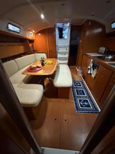 a small dining room and kitchen in an rv at Dorfe Kotor Muo in Tivat +13 photos
